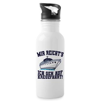 Kreuzfahrt - Trinkflasche mit integriertem Trinkhalm - Weiß - Rechts