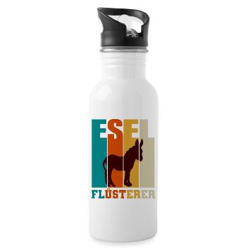 Esel - Trinkflasche mit integriertem Trinkhalm - Weiß - Rechts