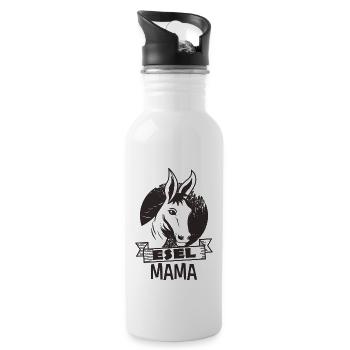 Esel Mama - Trinkflasche mit integriertem Trinkhalm - Weiß - Rechts