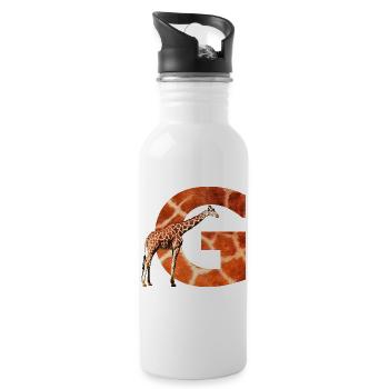 giraffe g - Water bottle with straw - white - Right