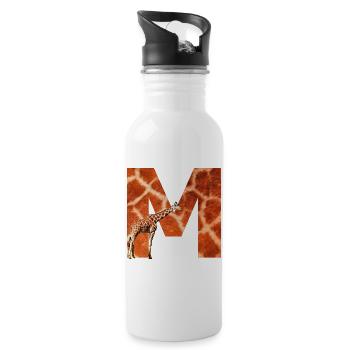 girafe m - Gourde avec paille intégrée - blanc - Droite
