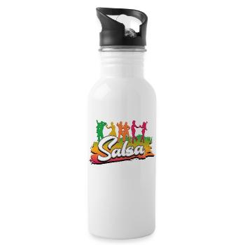 salsa - Gourde avec paille intégrée - blanc - Droite