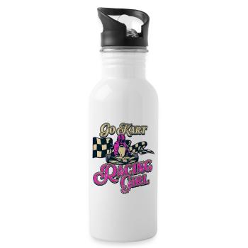 go Kart - Water bottle with straw - white - Right