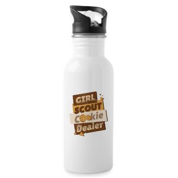 Girl scout biscuitier drôle scout - Gourde avec paille intégrée - blanc - Droite