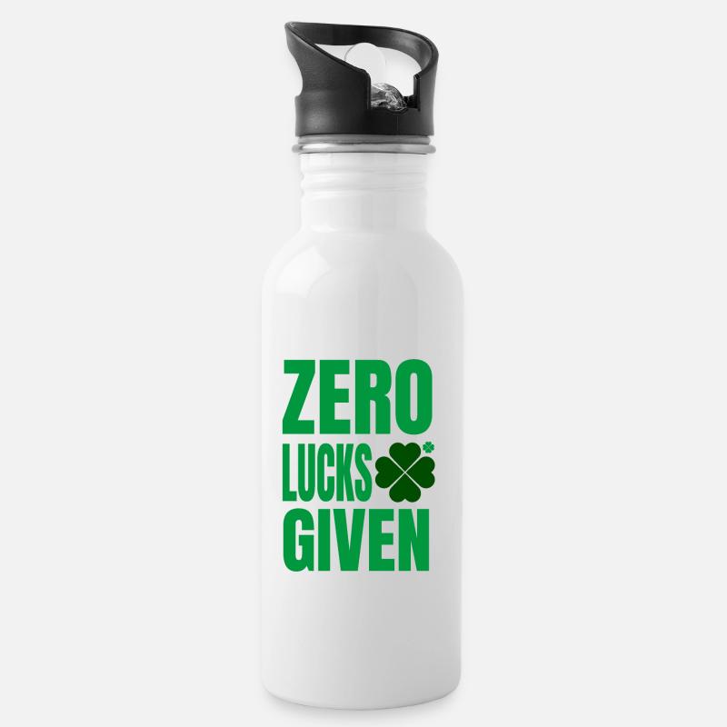 Zéro chance donnée - St Patricks Day - Gourde avec paille intégrée - blanc