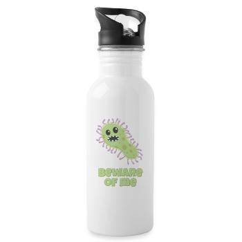 Beware of the virus - Water bottle with straw - white - Right