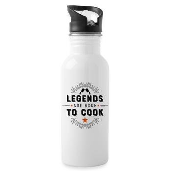 Cook - Water bottle with straw - white - Right