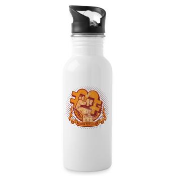 Bitcoin revolution - Water bottle with straw - white - Right