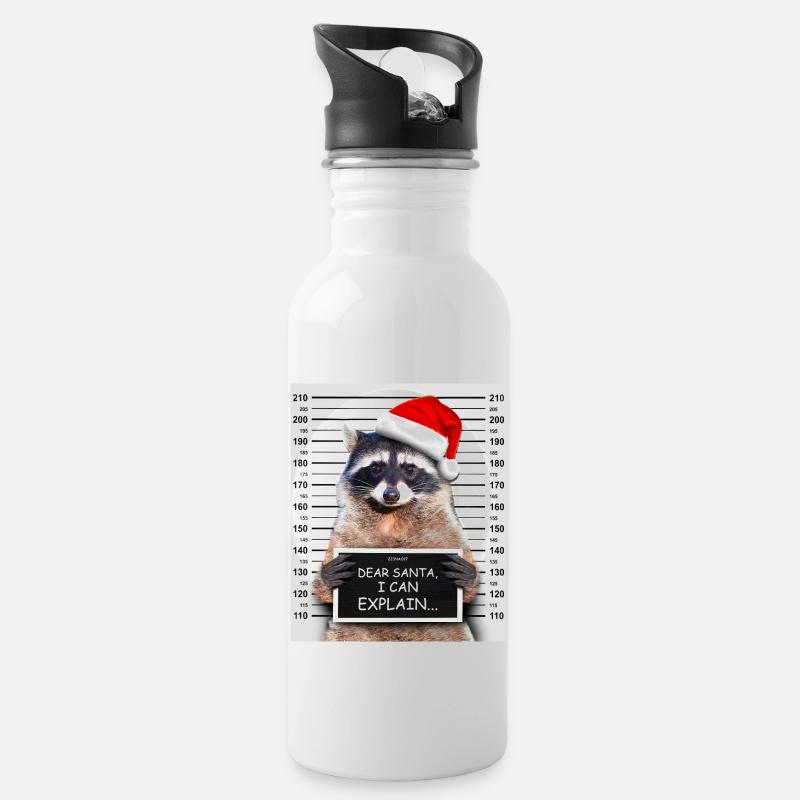 Dear Santa I Can Explain Noël Amusant Wasc - Gourde avec paille intégrée - blanc
