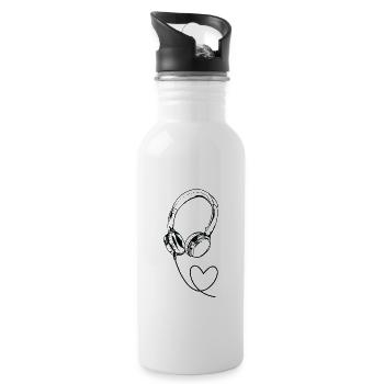 Headphones "music with heart" - Water bottle with straw - white - Right