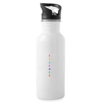 Gifts for English teachers - Water bottle with straw - white - Right