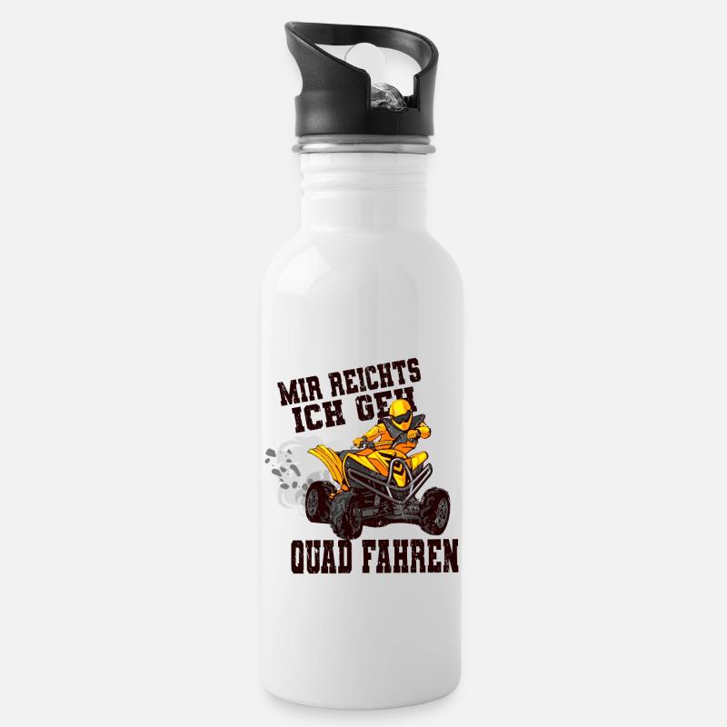 Quad - Trinkflasche mit integriertem Trinkhalm - Weiß