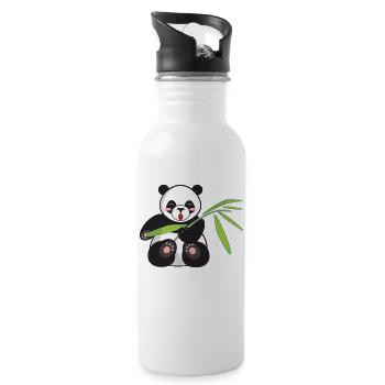 Panda - Water bottle with straw - white - Right