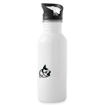 Lucky Fishing shirt do not wash - Water bottle with straw - white - Right