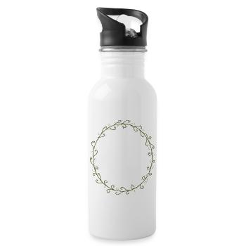 Nature Is My Church Wicca Pagan - Water bottle with straw - white - Right