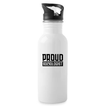 Profession sociologie société étudiante sociologue - Gourde avec paille intégrée - blanc - Droite
