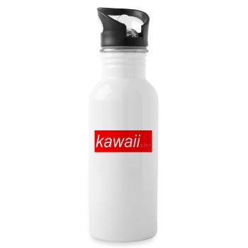 Anime, Anime süss, Anime liebe - Trinkflasche mit integriertem Trinkhalm - Weiß - Rechts