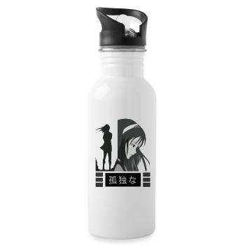 Anime, anime creepy, anime weeaboo - Water bottle with straw - white - Right