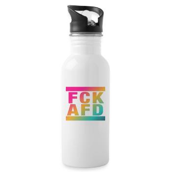Liberté Égalité FCK AFD Shirt - Trinkflasche mit integriertem Trinkhalm - Weiß - Rechts