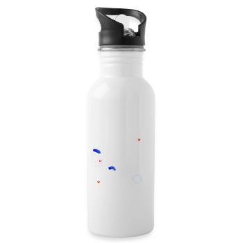 Gotthard Pass Passo del San Gottardo Serpentine - Water bottle with straw - white - Right