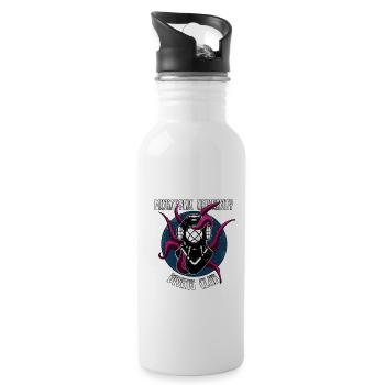 Miskatonic University Arkham Massachussetts - Trinkflasche mit integriertem Trinkhalm - Weiß - Rechts