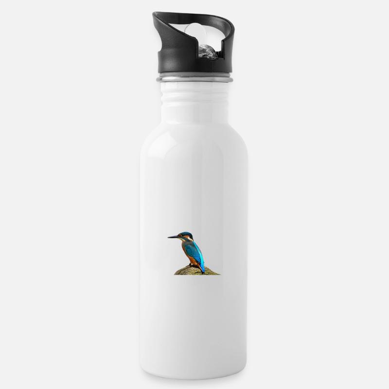 Enfants cadeau oiseau - Gourde avec paille intégrée - blanc