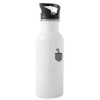 Chemise Otten drôle de loutre dans la poche de poitrine - Gourde avec paille intégrée - blanc - Droite