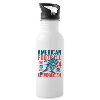 American football, wall of fame - Awesome american - Water bottle with straw - white - Right
