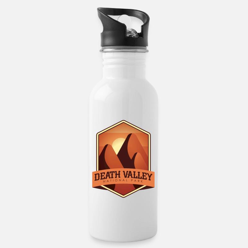 Death Valley National Park - Trinkflasche mit integriertem Trinkhalm - Weiß