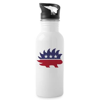 Dont Tread On Anyone Porcupine Libertarian Humor F - Water bottle with straw - white - Right