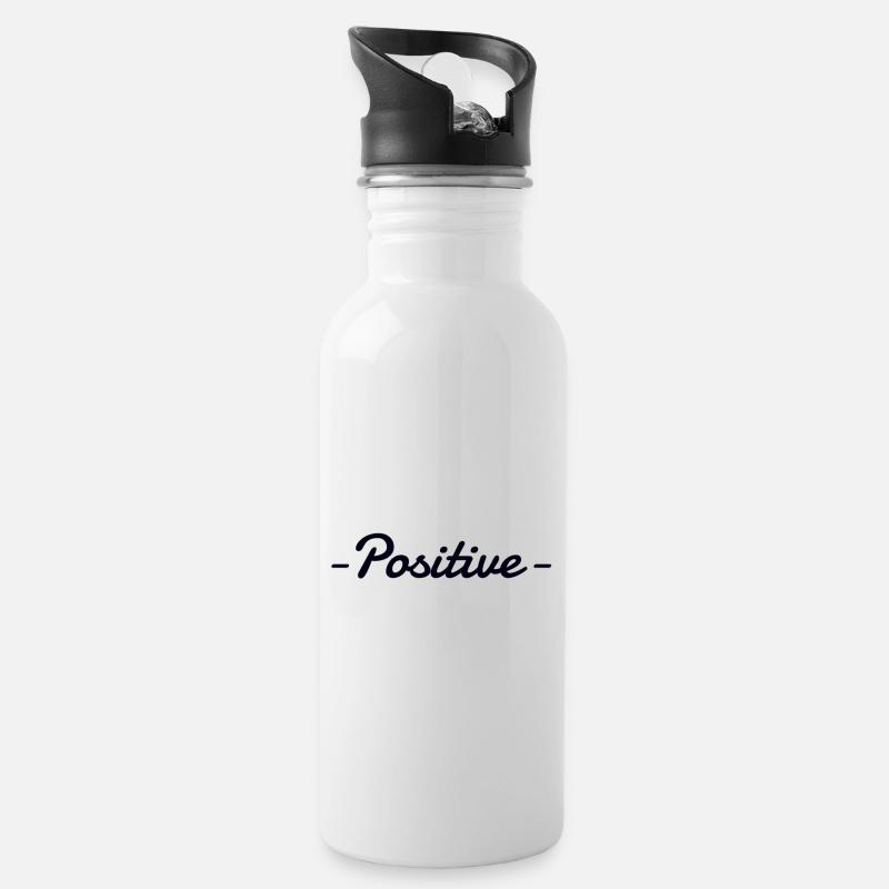 Positif - Gourde avec paille intégrée - blanc