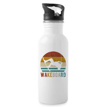 Wakeboard Wakeboarder Wakeboard Wake rétro - Gourde avec paille intégrée - blanc - Droite