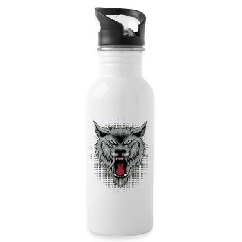 Wild wolf | Wolf pack - Water bottle with straw - white - Right