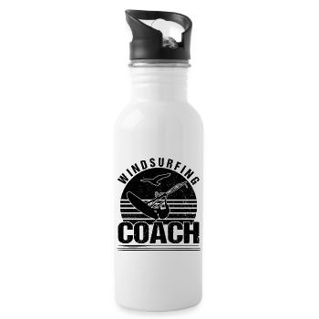 Windsurfing Coach - Gourde avec paille intégrée - blanc - Droite
