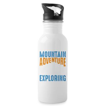 Mountain Adventure don’t stop exploring ! Action - Gourde avec paille intégrée - blanc - Droite
