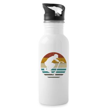 Stunt scooter stunt scooter kick scooter retro vintage - Water bottle with straw - white - Right