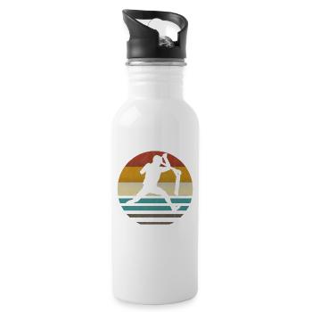 Stunt scooter stunt scooter kick scooter retro vintage - Water bottle with straw - white - Right