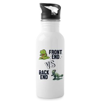 Développeur Frontend vs. Backend Codeur - Gourde avec paille intégrée - blanc - Droite