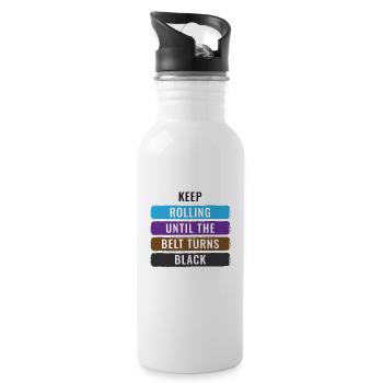 Keep Rolling BJJ Gifts Jujitsu Gift Jiu brésilien - Gourde avec paille intégrée - blanc - Droite