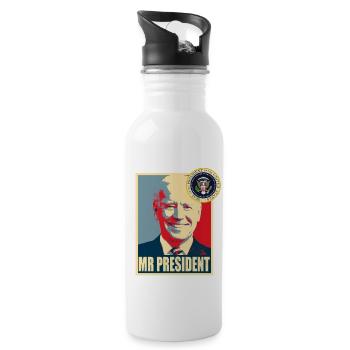 POTUS Joe Biden - Mr President Joe Biden - Water bottle with straw - white - Right