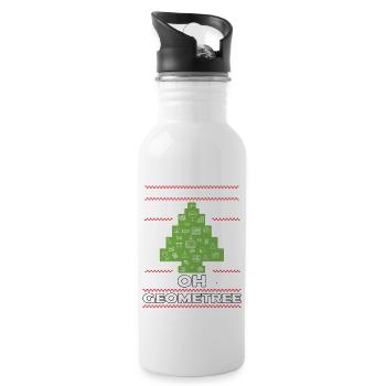 Oh Geometree - Gourde avec paille intégrée - blanc - Droite