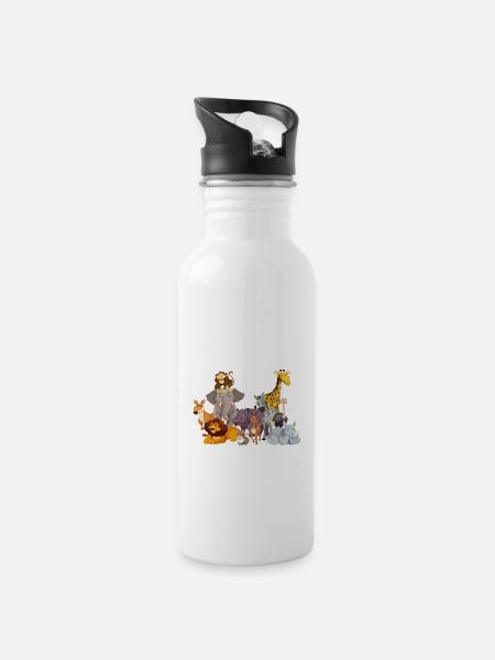 j'ai été fait pour sauver des animaux ... vétérinaire - Gourde avec paille intégrée - blanc