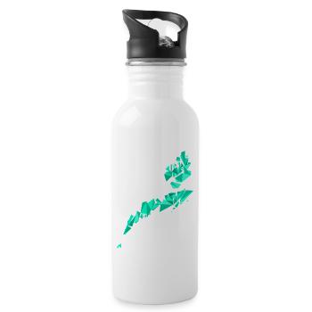 Lofoten und die Vesterålen Karte im Polygonstil - Trinkflasche mit integriertem Trinkhalm - Weiß - Rechts