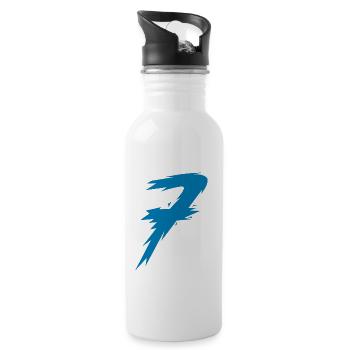 number - Water bottle with straw - white - Right