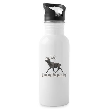 Cerf - jeune chasseur - Gourde avec paille intégrée - blanc - Droite