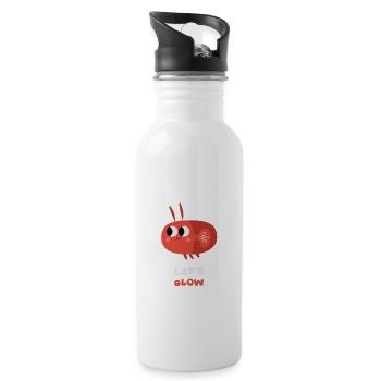 Let's Glow | Cute firefly for kids - Water bottle with straw - white - Right