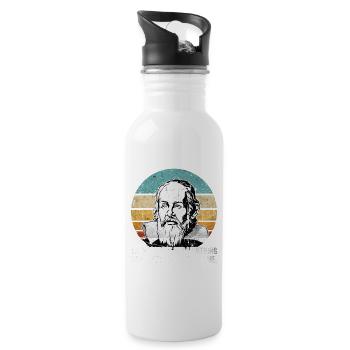 Thunderbolt lightning Galileo Philosoph Physik - Trinkflasche mit integriertem Trinkhalm - Weiß - Rechts