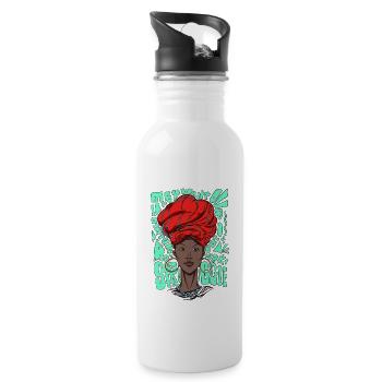 Culture de la femme noire - Gourde avec paille intégrée - blanc - Droite