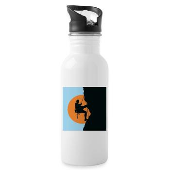 Rock climbing - Water bottle with straw - white - Right