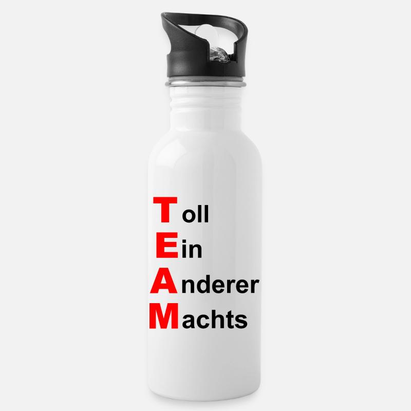 TEAM-TOLL EIN ANDERER MACHTS - Trinkflasche mit integriertem Trinkhalm - Weiß